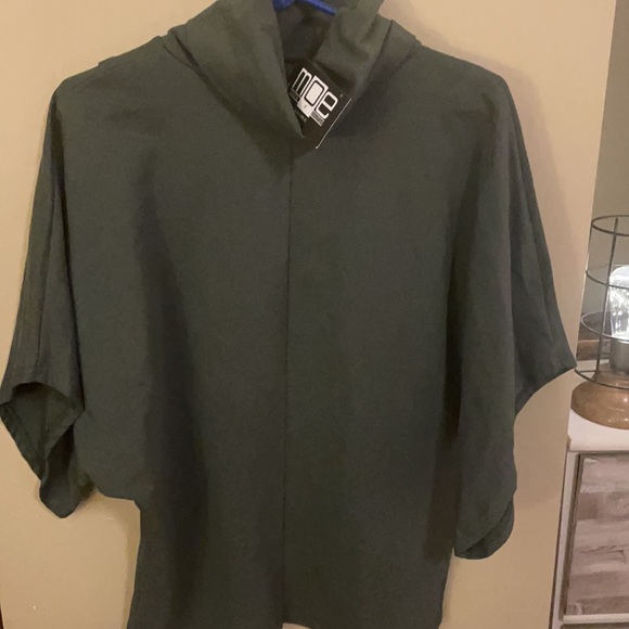 MOD (Made of Emotions) European made asymmetrical turtle neck top - Picture 5 of 8